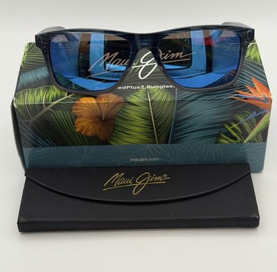 Maui Jim Onshore B798-03S - Blue Black Stripe Fade / Blue Hawaii Polarized Lens