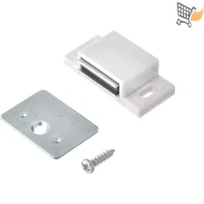 Shutter Hardware Zinc Magnetic Catch 15lb White Pack of 10 for Windows Doors