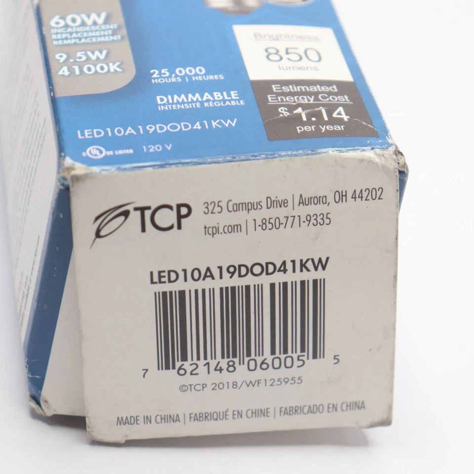 TCP Omni-Directional Wet Location LED Lamp A19 10W 120V LED10A19DOD41KW - Image 2 of 4