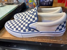 Vans Skate Slip On Blue Checkerboard Sz US 10.5 Men New VN000EG59Y0 Rare Sneaker