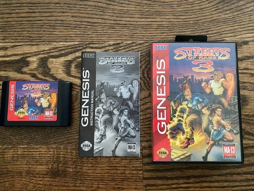 Sega GENESIS Authentic STREETS OF RAGE 3 Completed with NEW  Manual