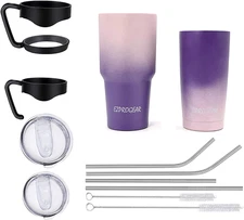 20 Oz 30 Oz Stainless Steel Vacuum Insulated Double Wall Tumbler with Straws and