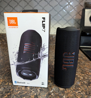 No App Bluetooth Only JBL Flip 7 Portable Bluetooth Speaker Black