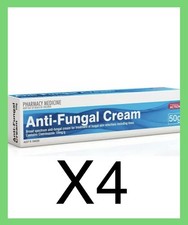 4 x PHARMACY ACTION ANTI-FUNGAL CREAM 50G, generic for Canesten and Clonea