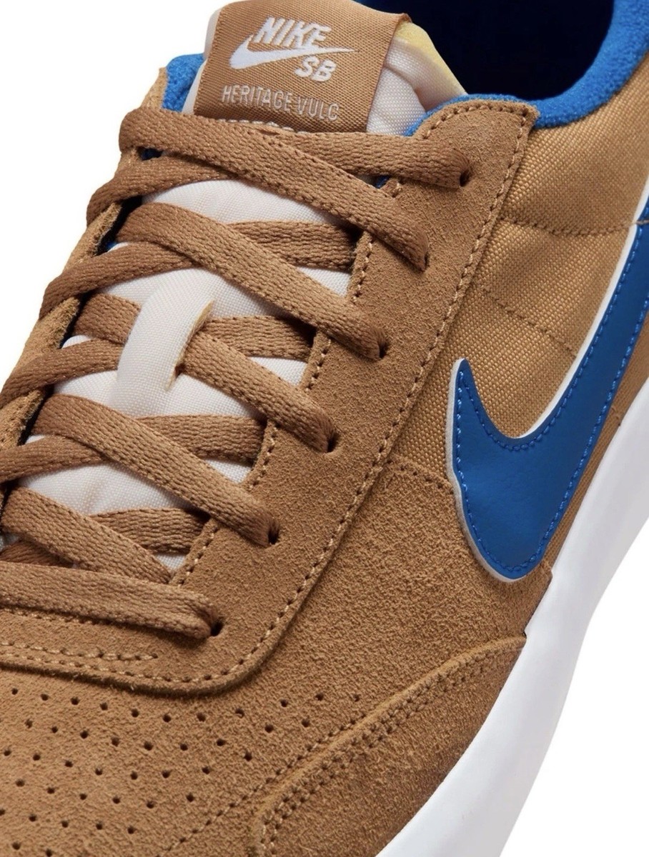 Nike SB Heritage Vulc Wheat Flax White Team Royal Shoes  display picture 1
