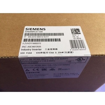 6SL3210-5BB12-5UV1 New Sealed SINAMIC Siemens Industry Inverter 6SL32105BB125UV1