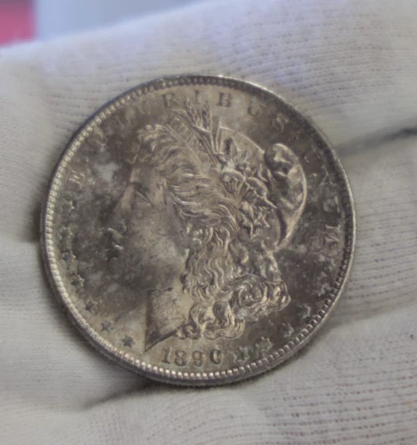 1890 S US Morgan Silver Dollar $1 Nice Unc Nice Toning