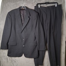 Brooks Brothers Golden Fleece 2 Piece Suit Mens 44L 36x30 Gray Pinstripe Wool