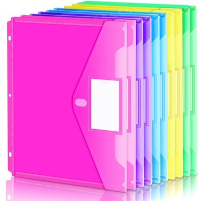 Forvencer Binder Pocket, 10 Pack Super Heavyweight Plastic Folders Colorful 