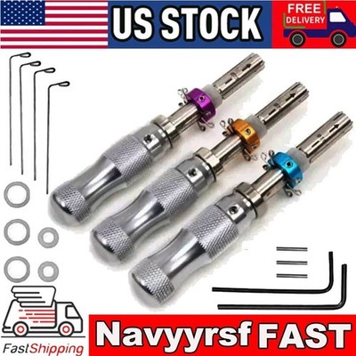 7 Pin Advanced Tubular Lock Tool Set For Padlock Hook Tool Seal Pick Puller 3Pcs