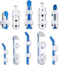 10pcs Metal Finger Splints, Soft Foam Vent, 3 Sizes, Adjustable Knuckle Support