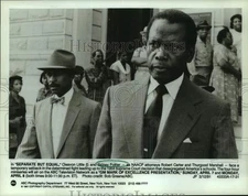 1991 Press Photo Actors Cleavon Little, Sidney Poitier in "Separate but Equal"