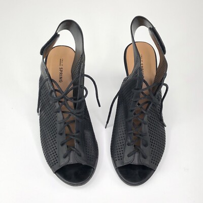 Call It Spring Womens Shoes Peep Toe Block Heel Lace Up 