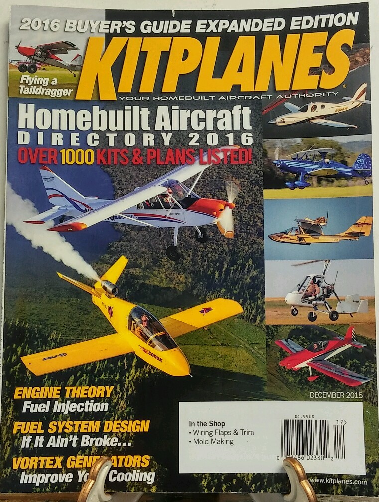 Kitplanes December 2015 Homebuilt Aircraft Directory 1000 Kits FREE