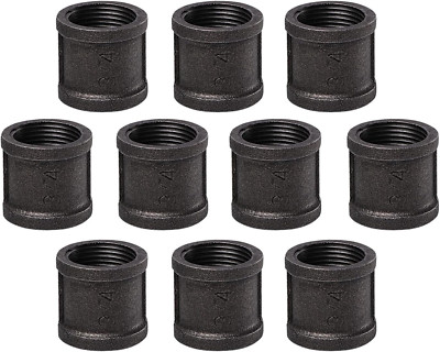 3/4'' Pipe Fitting Coupling, Home TZH 10 Pack 3/4'' Malleable Iron Cast Pipe Coupl
