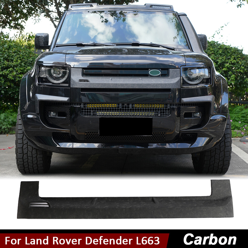 For Land Rover Defender L663 90 110 Forged Carbon Front Grille Vent Cover Trim