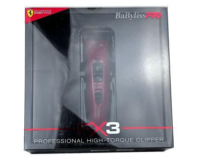 Babyliss Pro FX3 Red Ferrari Designed Cordless Adjustable Clipper