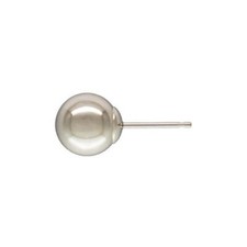 7mm 14K White Gold Ball Stud Earrings
