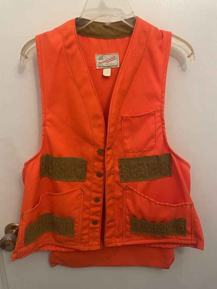 Trailblazer Winchester Ropa Deportiva Chaleco de Caza Naranja Grande Bolsa de Juego Bueno Foto 2 de 4