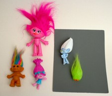 Lot of Trolls Figures Fuzzbert Rainbow Hair Troll Poppy Guy Diamond