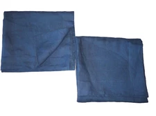SIMPLE OPULENCE LINEN BLUE (2) STANDARD PILLOW SHAMS 20 X 26