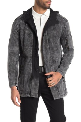 Black Nolan Hooded Denim Jacket 