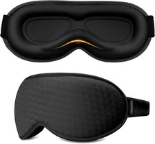 Comfortable Weighted Sleep Mask - Blackout Eye Cover for Travel  Relaxation