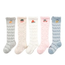 2 Pack Summer Baby Socks Newborn Long Sock Kids Knee High Cotton Socks 0-5 Years