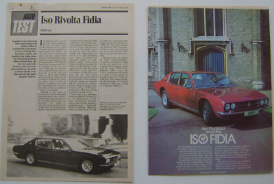Iso Rivolta inkl. Fidia vier Periodenartikel aus britischen Zeitschriften beschnitten