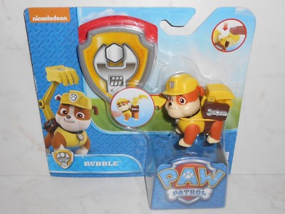 2016 Nickelodeon/Spin Master PAW PATROL: RUBBLE & Badge 3+ New Rare