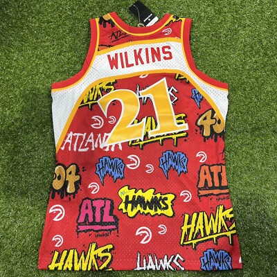 Mitchell & Ness ホークス ドミニク・ウィルキンス スウィングマン 86-87 Dominique Wilkins #21 Hawks Mens Mitchell & Ness Swingman