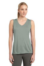Sport-Tek LST352 Womens Sleeveless Moisture Wicking PosiCharge V Neck T-Shirt