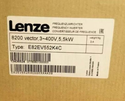 E82EV552K4C NEU LENZE E82EV552_4C 8200 Vector 5.5kW