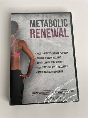 Metabolic Renewal 12 Week Program w DVD Only New - Dr Jae Teta
