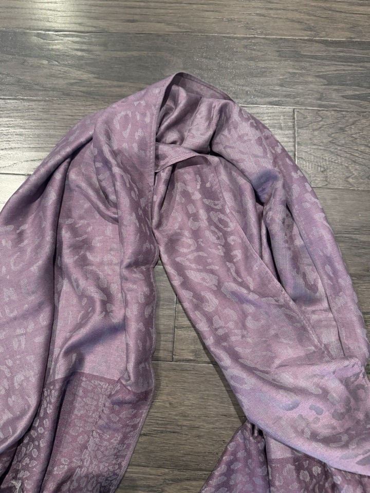 AFRICA'S LEGENDS Women's Long Scarf Leopard Print purple and grey | eBay