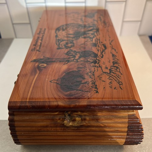Scatola di cedro souvenir vintage "The Hermitage: Home Of Andrew Jackson" - Foto 4 di 9