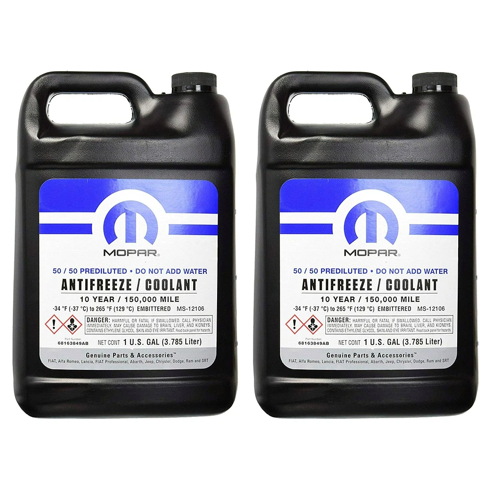 2X 3.785L MOPAR PURPLE COOLANT 50/50 MIX FOR DODGE CHRYSLER JEEP 