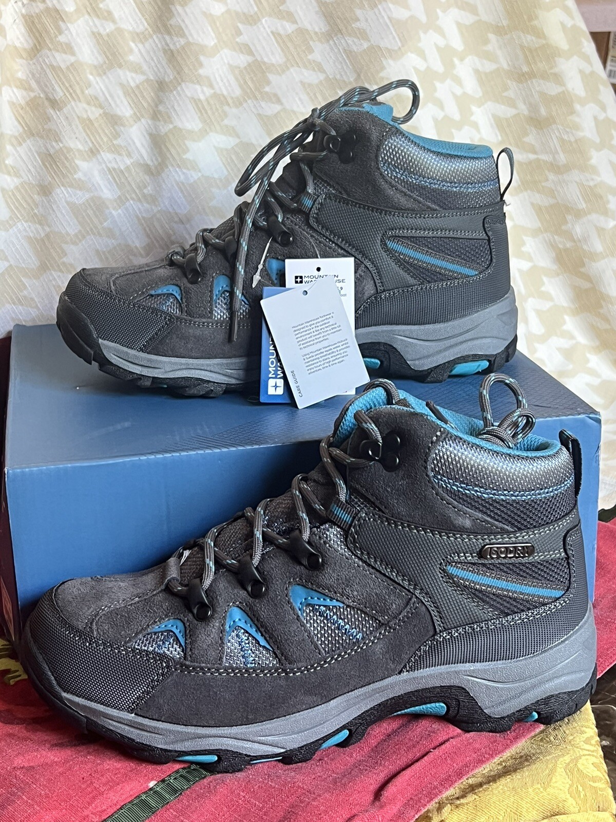 Mountain Warehouse Womens Rapid Hiking Boots/ Teal/ Waterproof /Lace Up/US9/$90