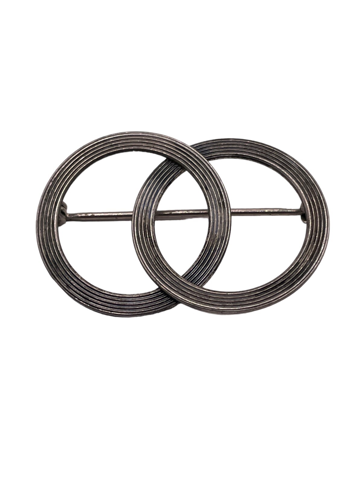 Beau Sterling Silver 925 Interlocking Circles Rou… - image 1