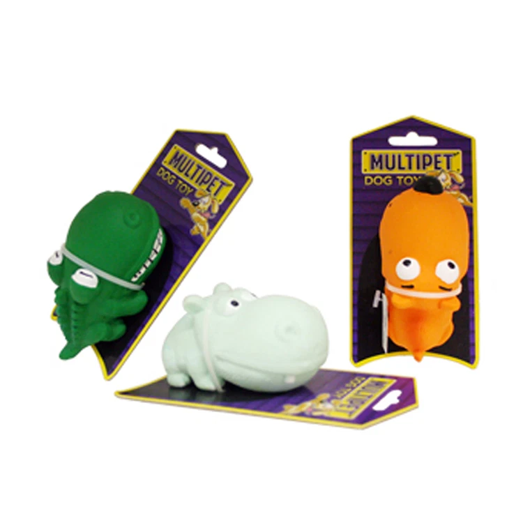 Multipet Assorted Mini Latex Nosey Buddies Animals 3.5" Dog Toy -2pack - Image 2 of 4