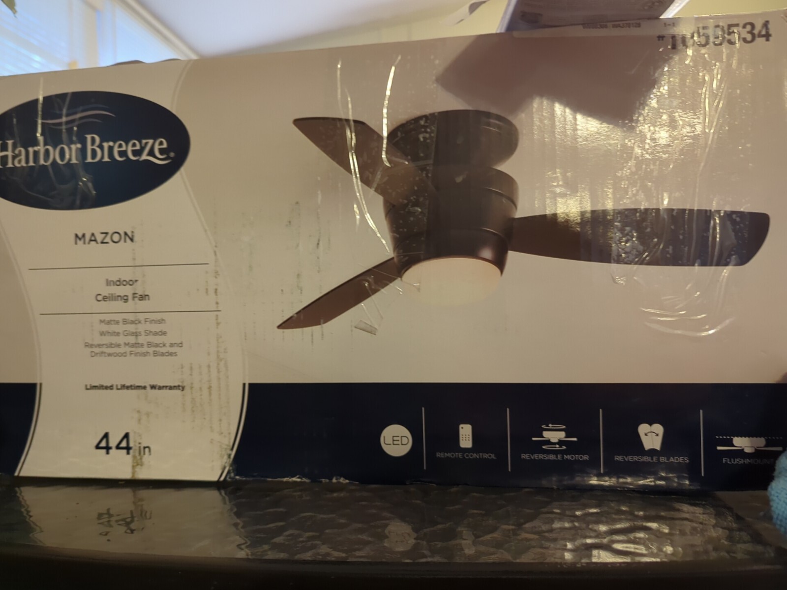 Harbor Breeze Mazon LED Indoor Ceiling Fan (MZ44BNK3) eBay