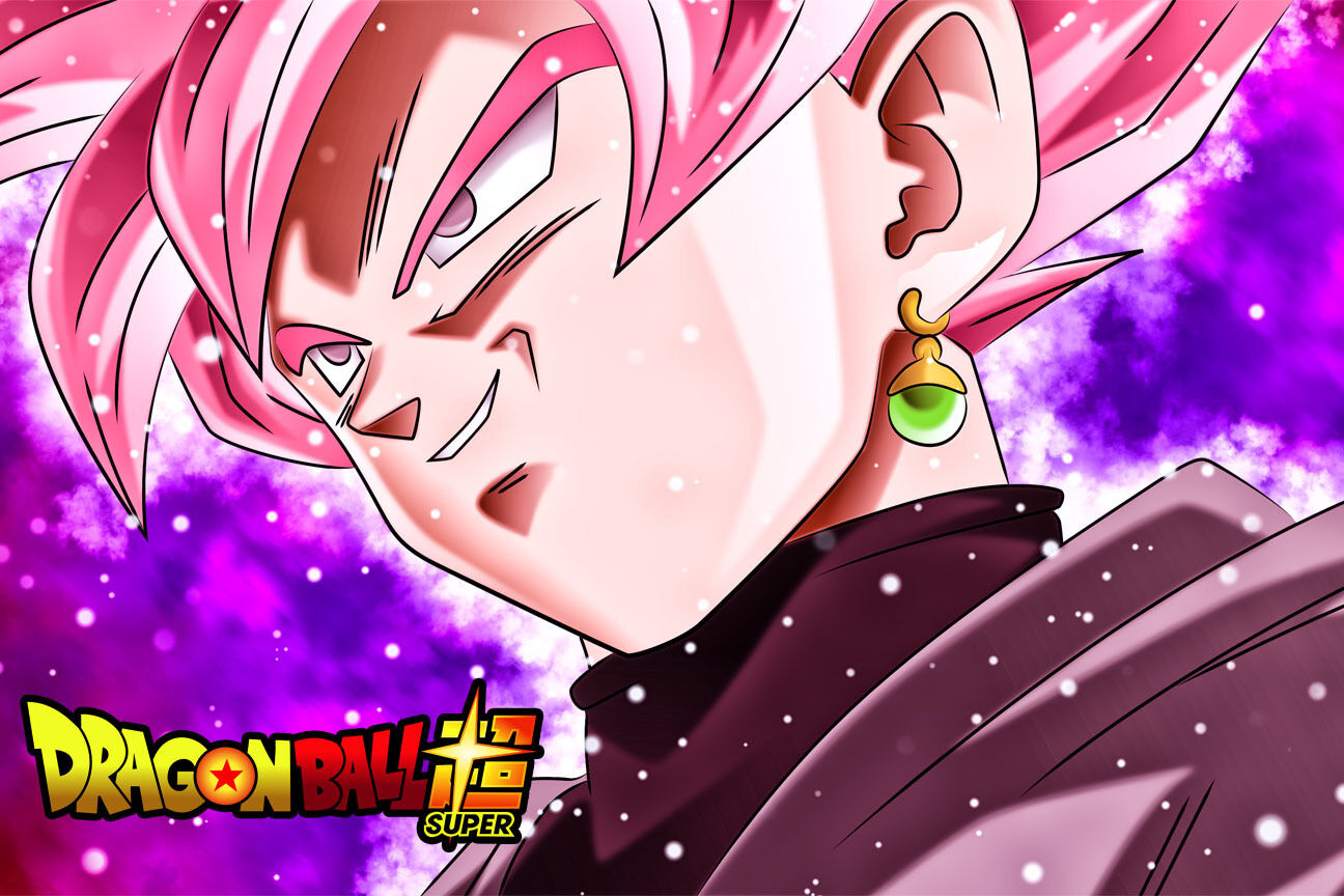 Dragon Ball Super Poster Goku Black SuperSJ Rose 12inx18in Free