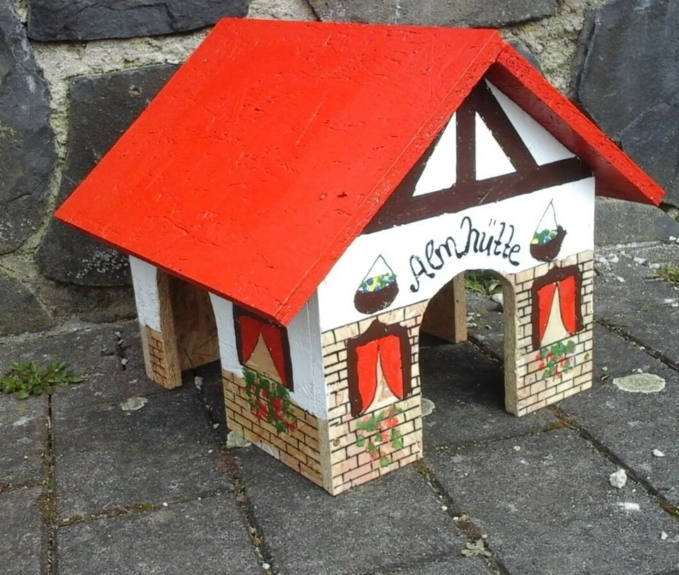 MARKENLOS Meerschweinchen Häuschen Almhütte Hase Kaninchen HANDARBEIT