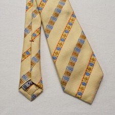 Robert Godley Silk Neck Tie Classic Woven English Design Made In USA Beige