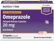 HealthCareAisle Omeprazole 20mg – 42 Capsules for Frequent Heartburn Relief ?