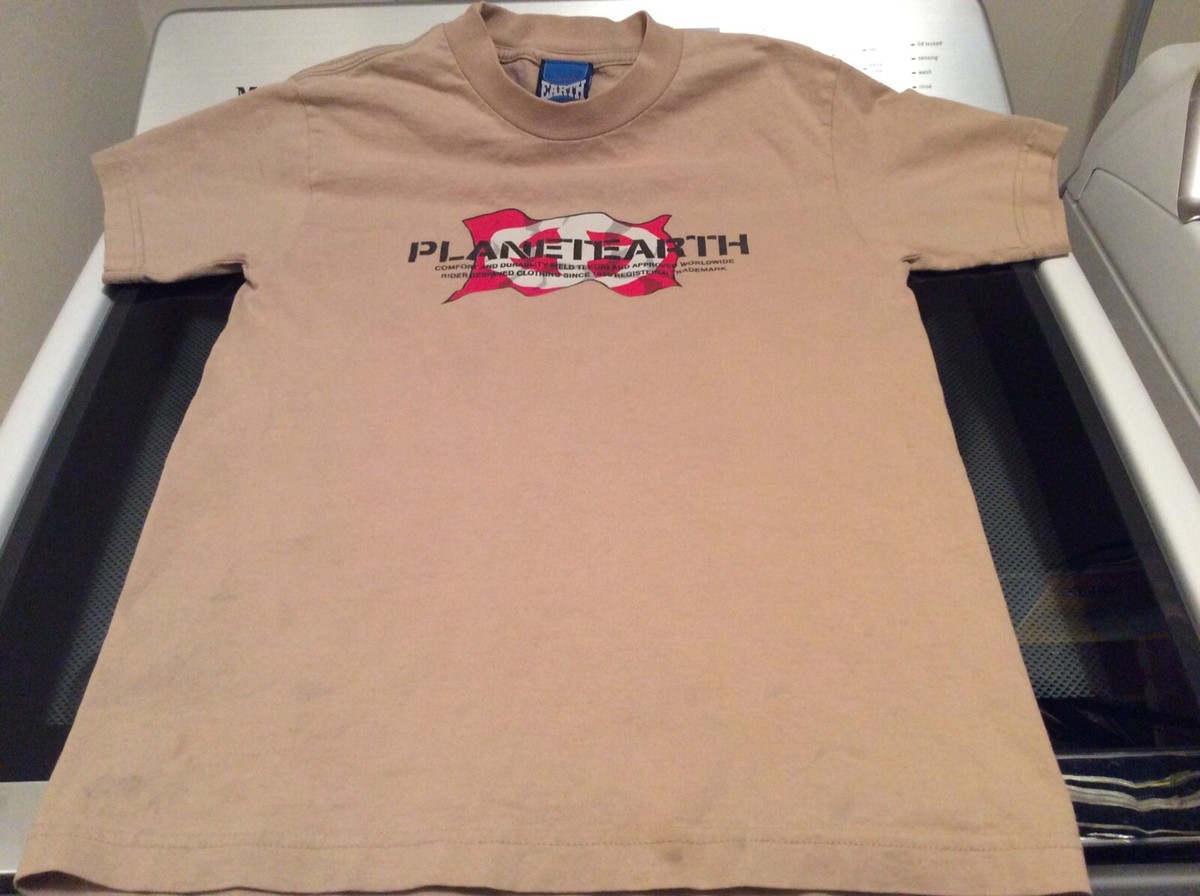 PLANET スケートヴィンテージ 90s EARTHカットソーオールドスクール ポロシャツ珍しく色違い即完で オールドスケート Shirt Polo SMP 1990s スケートボード