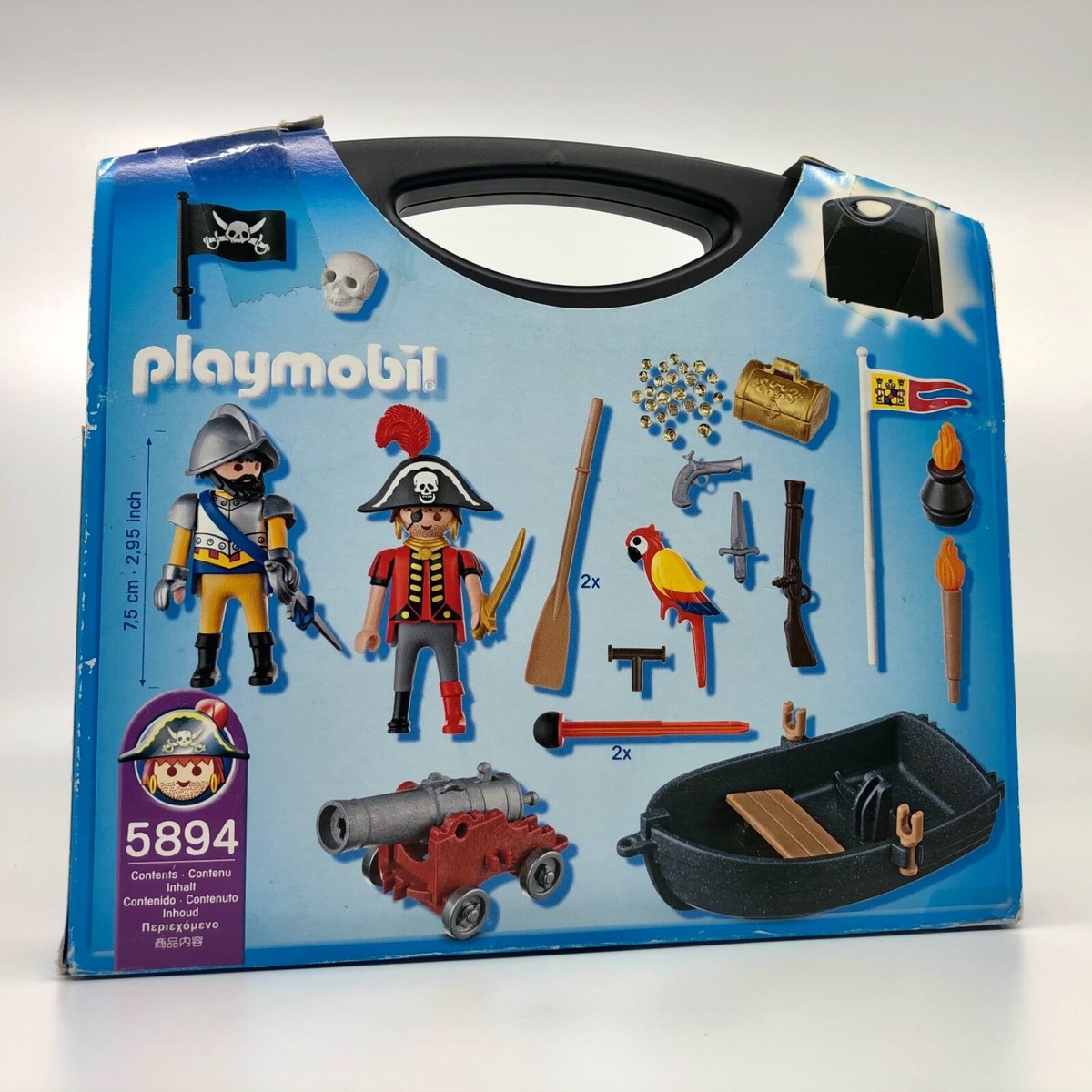 NEW! Playmobil 5894 PIRATES SET WITH CARRYING CASE 2009 Working
