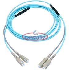 Armored 10G OM3 Duplex Fiber Optic Cable(50/125)-SC to SC Connectors 200M #pb
