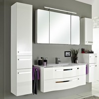 BadmöBel Weiß Waschtisch HäNgeschrank Bad Hochschrank Spiegelschrank Waschbecken