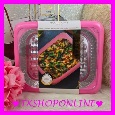  TAHARI Container try with lid & disposable aluminum pan  